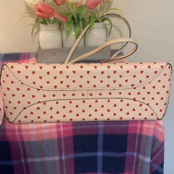 Nwt Kate spade all day heart printed pvc large tote bag - Picture 7 of 16